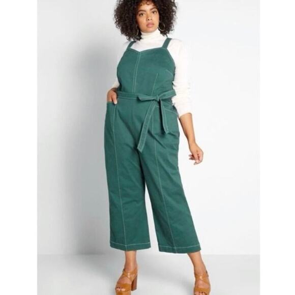 ModCloth a solid plan jumpsuit in June bug size 1x - Picture 2 of 10
